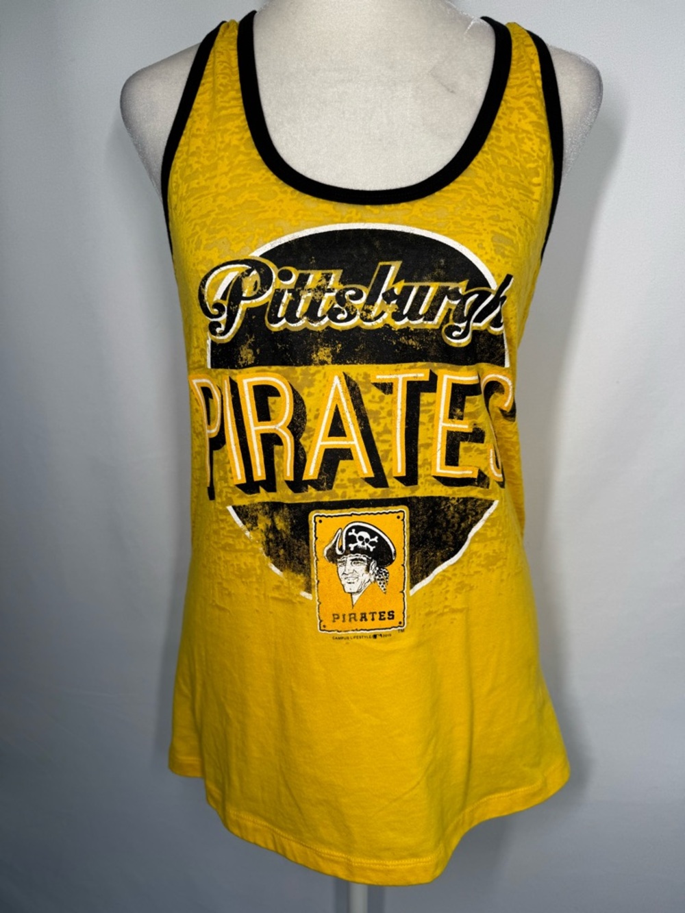 ❤️3/$30 Vintage-Style Pirates Women’s Burnout Tank Top Campus Lifestyle - Size M